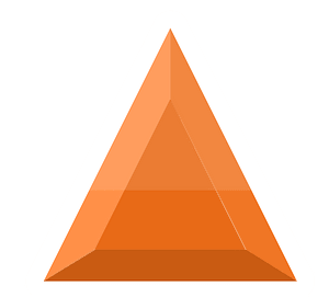 Diamond triangle 10-10 orange