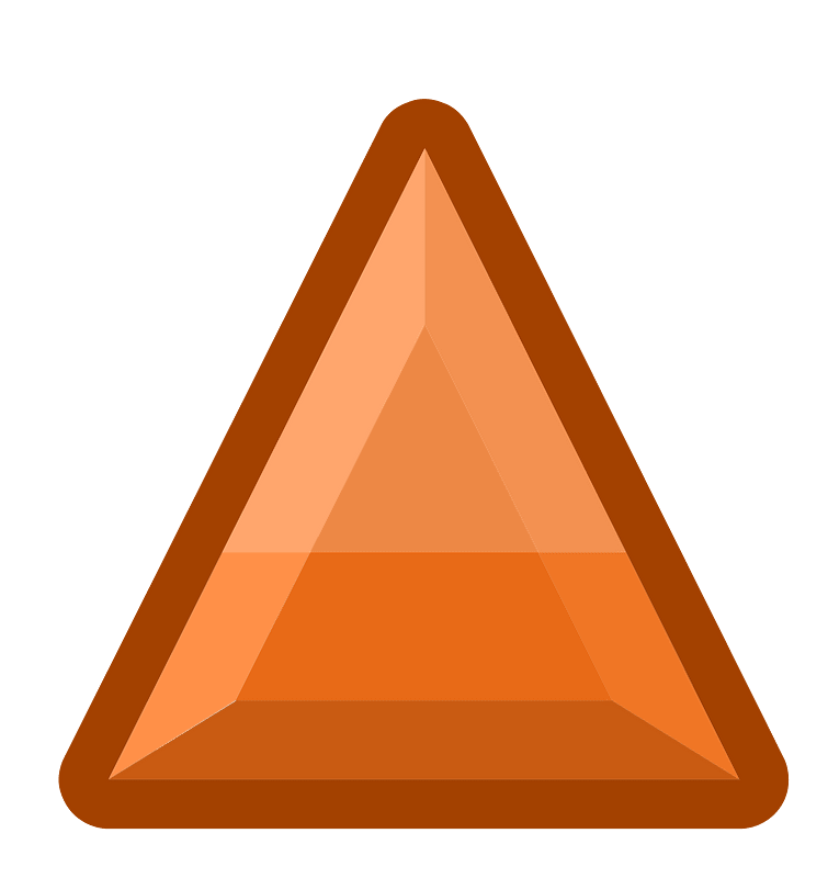 Diamond triangle 12-08 orange outlined