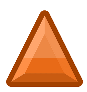 Diamond triangle 12-08 orange outlined
