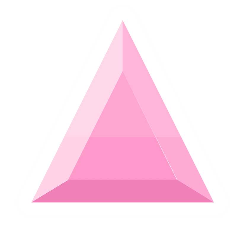 Diamond triangle 13-10 pink