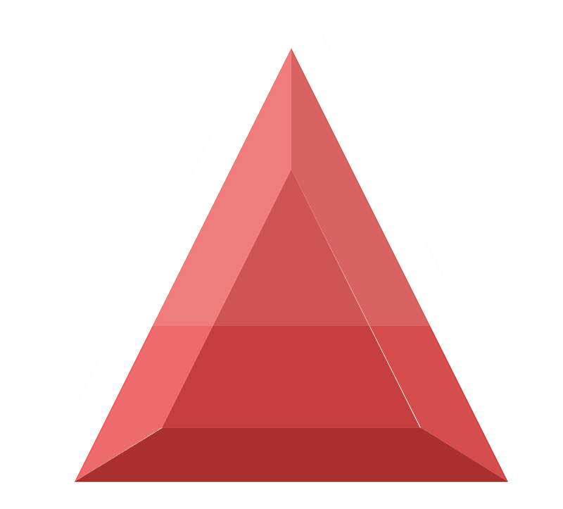 Diamond triangle 16-10 red