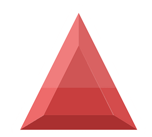 Diamond triangle 16-10 red