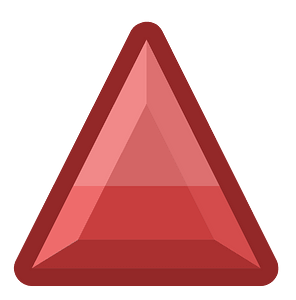 Diamond triangle 18-08 red outlined