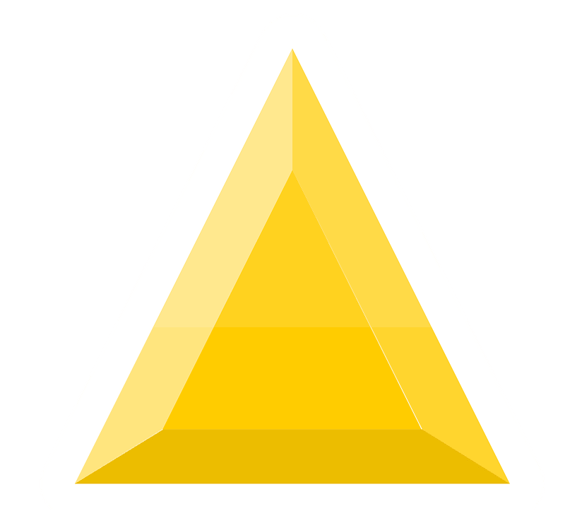 Diamond triangle 19-10 yellow