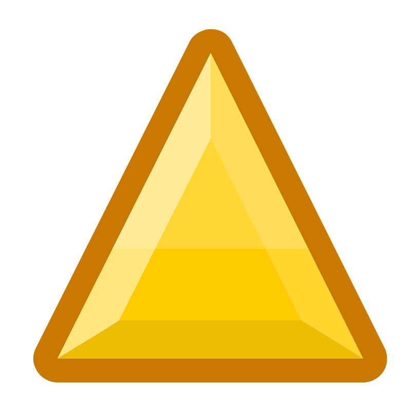 Diamond triangle 21-08 yellow outlined