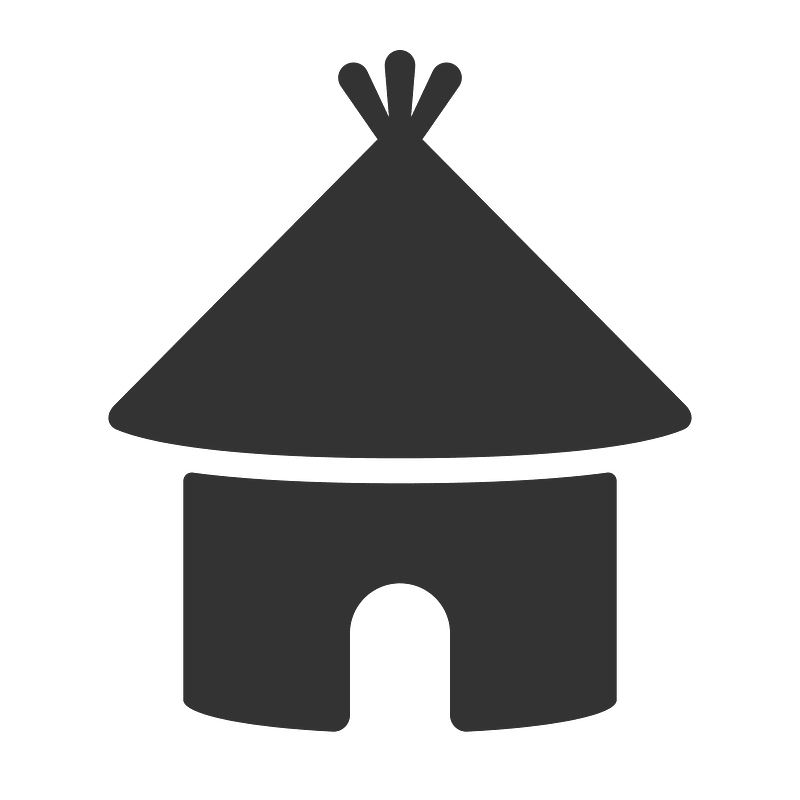 Palm branches roof