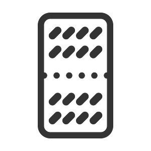 Blister pills oval x16