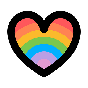 Heart rainbox bordered