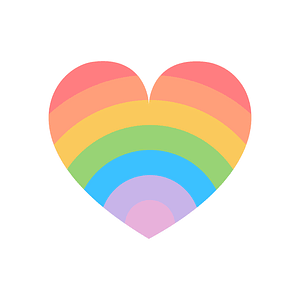Heart rainbox colored