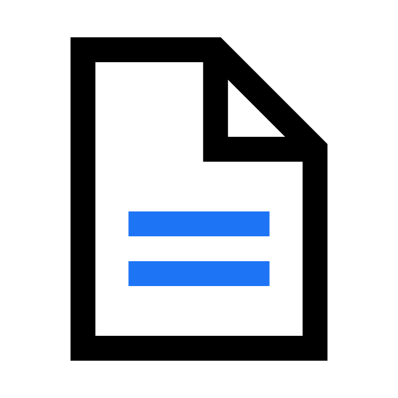 File with blue word document