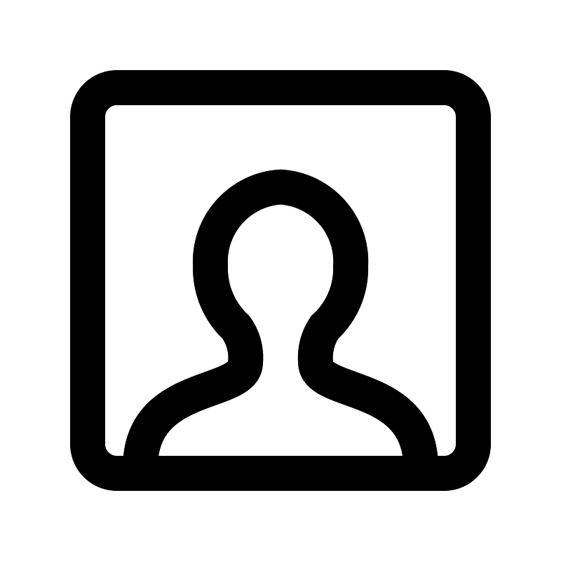 User avatar square outline