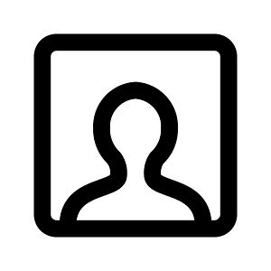 User avatar square outline