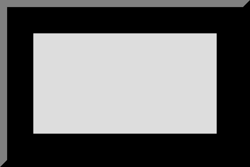 600px Black bordered HEX-DDDDDD