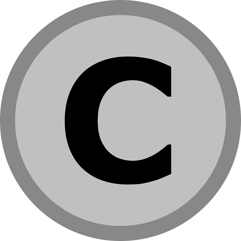 Silver medal icon (С initial)