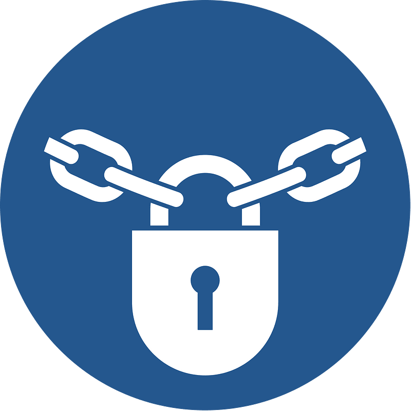 ISO 7010 M028; mandatory; install locks and keep locked