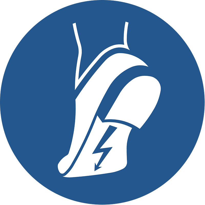 ISO 7010 M032; mandatory; use footwear with anti-static or anti-spark features