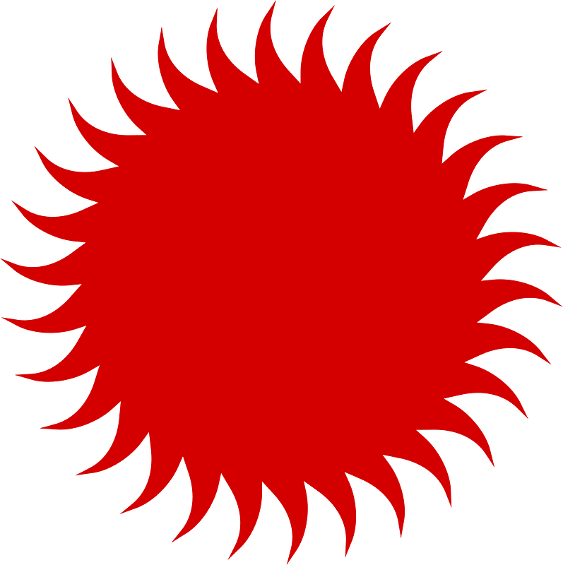 Sun red icon