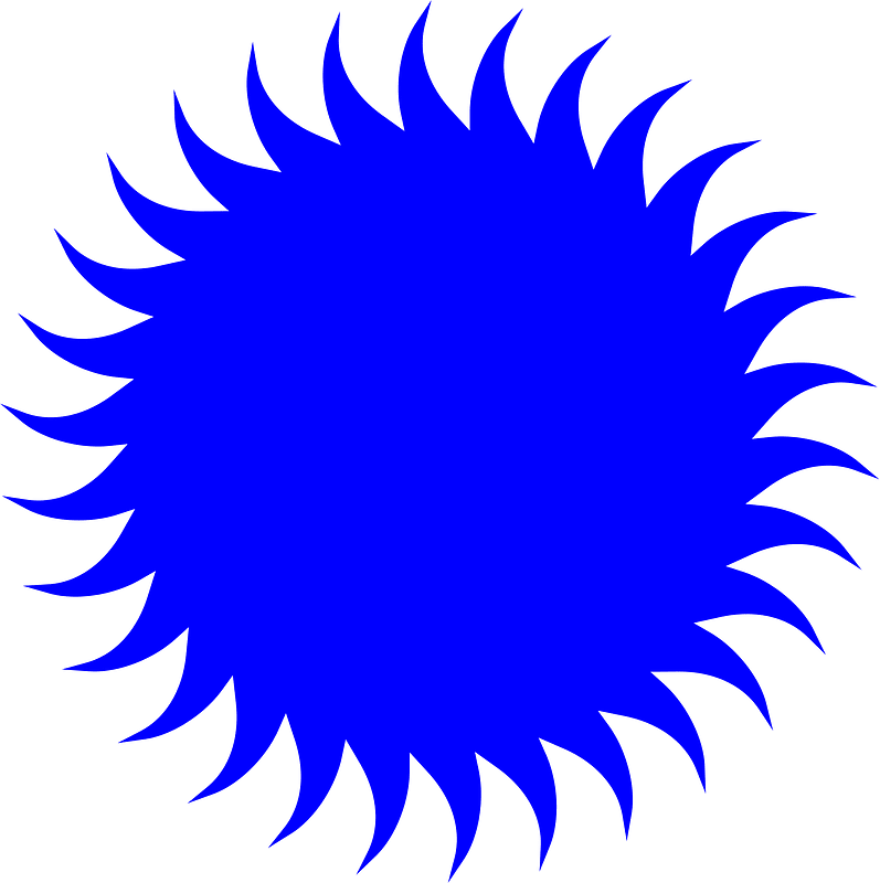 Sun blue icon