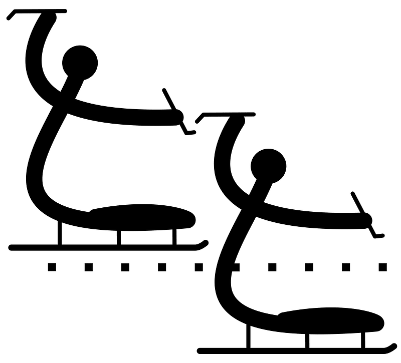 Ice sledge speed racing - Paralympic pictogram