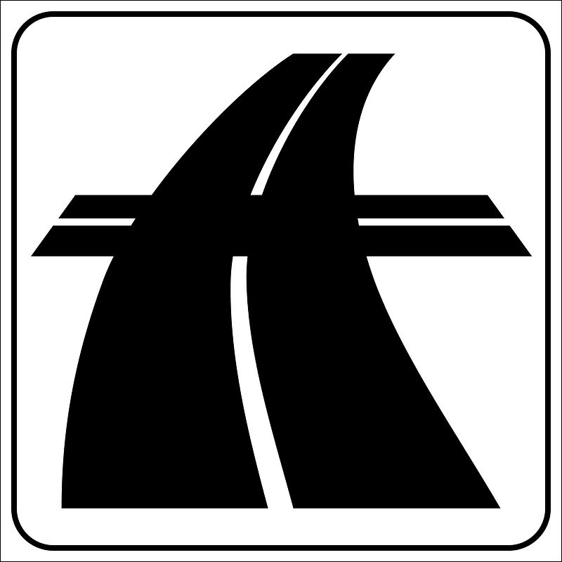 Italian traffic signs - strada a viabilità ordinaria