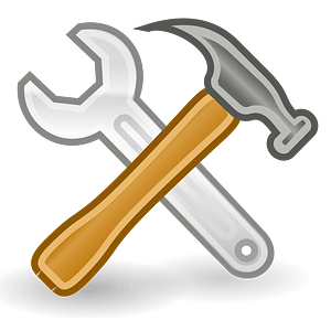 Tools-spanner-hammer