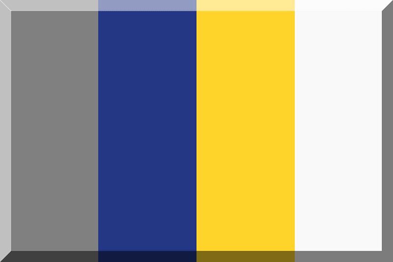 Flag - Grey, blue, yellow and white