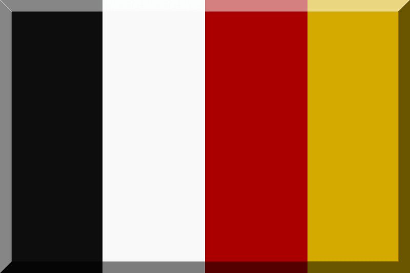 Flag - Black, white, red, gold