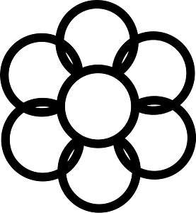 Six petal flower icon