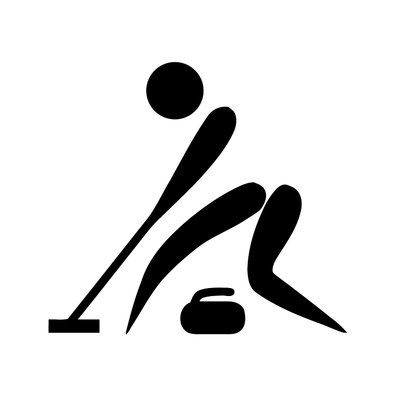 Curling pictogram flipped