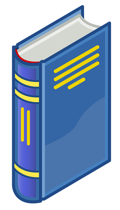 Book icon (closed) - Blue and gold