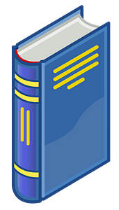 Book icon (closed) - Blue and gold