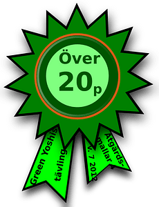 Green Yoshi tävling - Åtgärdsmallar 4 över 20