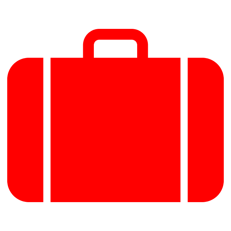 Suitcase icon red