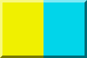 Flag - Yellow and turquoise