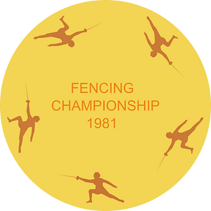 Fencing championship medal