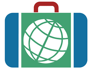 Suitcase icon blue green red jpg to svg v3