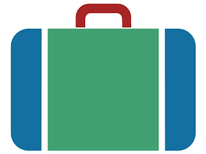 Suitcase icon blue green red jpg to svg v1