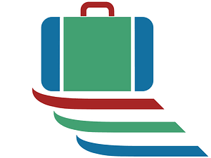 Suitcase icon blue green red dynamic v15