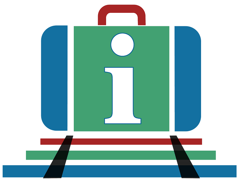 Suitcase icon blue green red dynamic v22