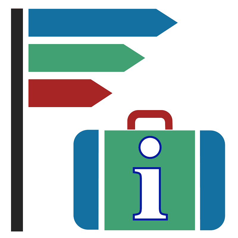Suitcase icon blue green red dynamic v29