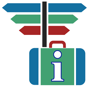 Suitcase icon blue green red dynamic v30