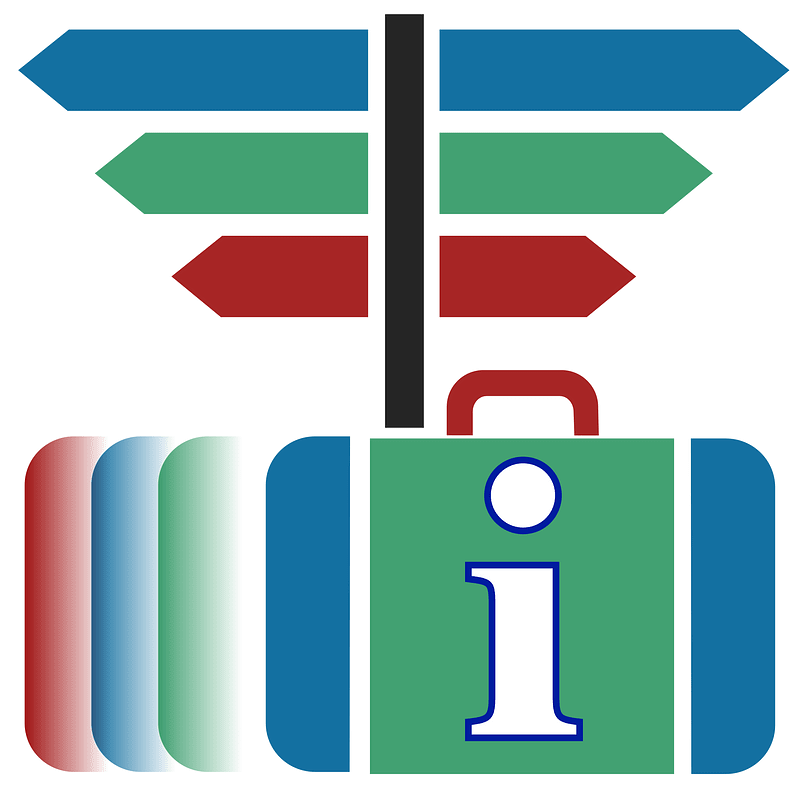 Suitcase icon blue green red dynamic v32