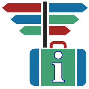 Suitcase icon blue green red dynamic v33