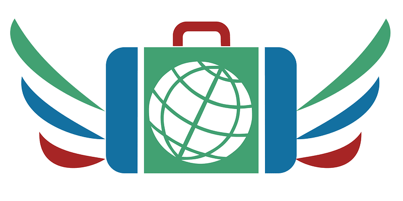Suitcase icon blue green red dynamic v17e