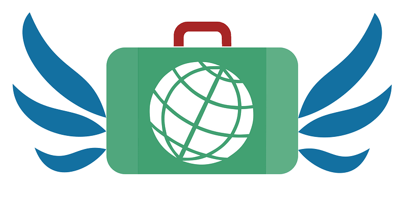 Suitcase icon blue green red dynamic v17h