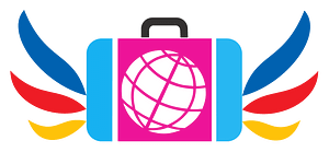 Suitcase icon blue green red dynamic v17k