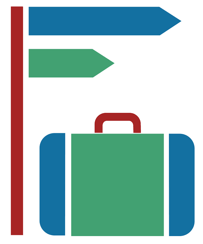 Suitcase icon blue green red dynamic v28a