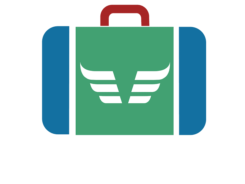 Suitcase icon blue green red dynamic v172