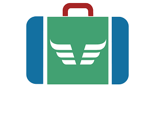 Suitcase icon blue green red dynamic v172