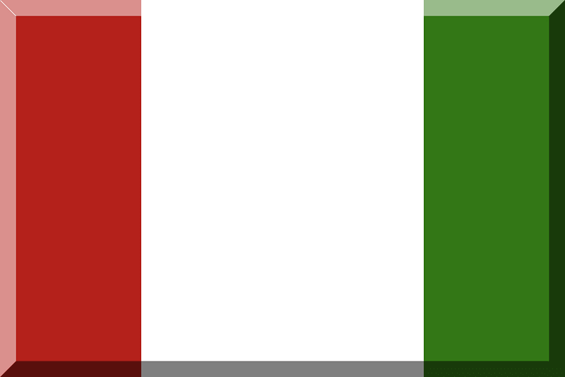 600px Bianco con bande laterali Rosso e Verde